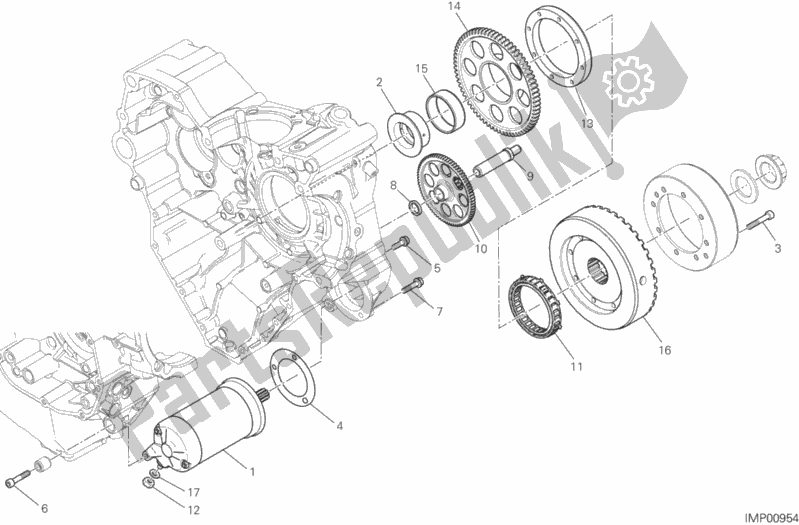Alle onderdelen voor de Elektrisch Starten En Ontsteken van de Ducati Multistrada 1200 ABS Thailand 2018